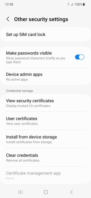 Select Set up SIM card lock