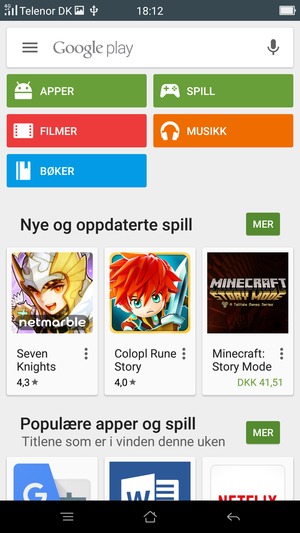 Velg søkefelt