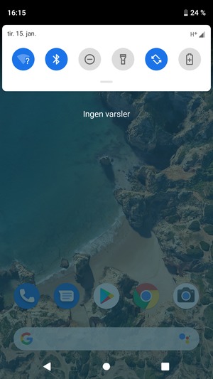 Dra ned toppmenyen igjen