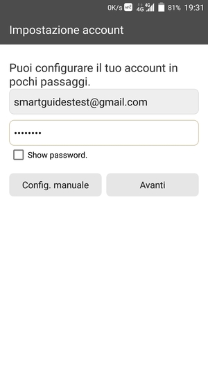Inserisci il tuo indirizzo Gmail o Hotmail e password. Seleziona Avanti