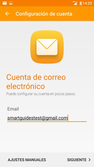 Introduzca su dirección Gmail o Hotmail . Seleccione SIGUIENTE
