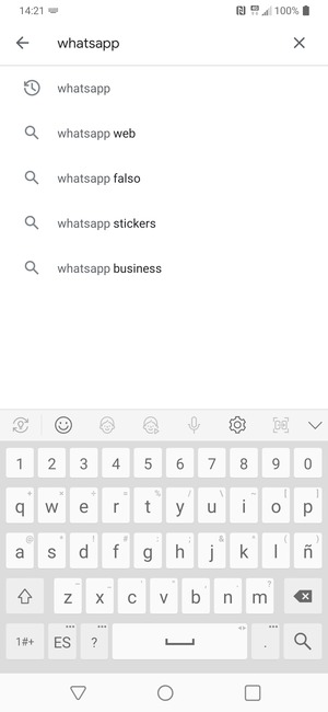 Introduzca el nombre de la aplicación y seleccione Buscar