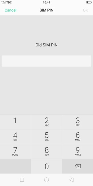 Enter your Old SIM PIN and select OK