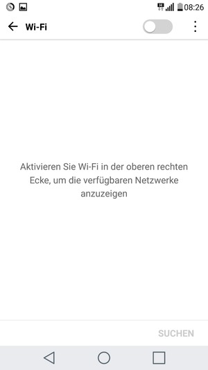 Schalten Sie Wi-Fi ein