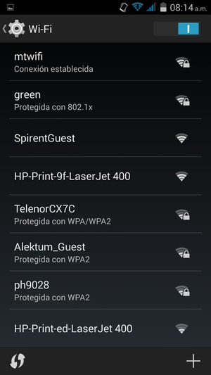 Ahora está conectado a la red Wi-Fi