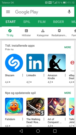 Vælg søgefeltet