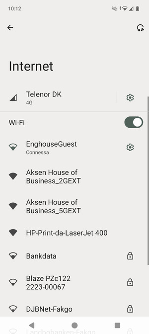 Ora sei connesso alla rete Wi-Fi