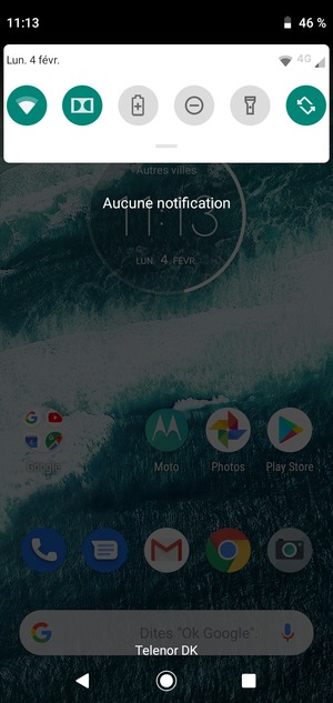 Déroulez à nouveau le menu du haut