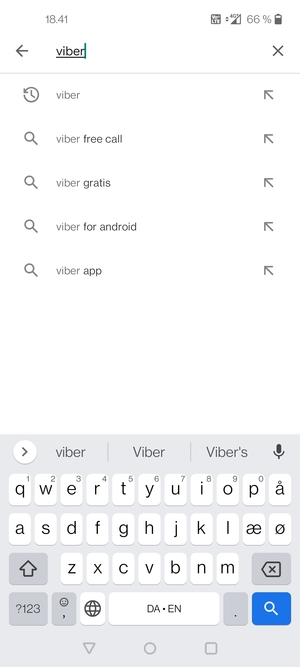 Indtast navnet på appen og vælg Søg