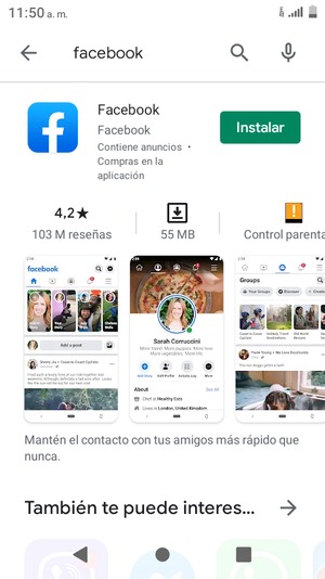 Seleccione la aplicación