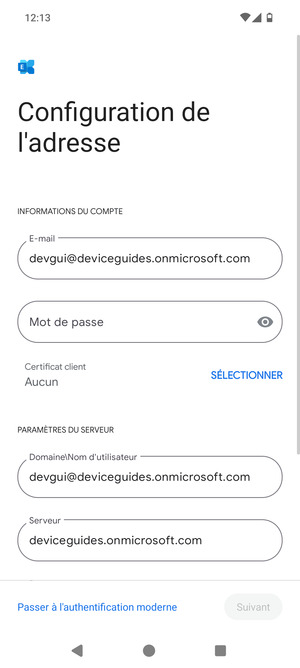 Saisissez votre mot de passe