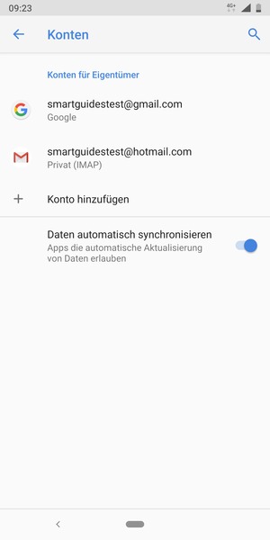 Wählen Sie Ihr Google Konto