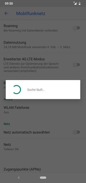 Warten Sie, bis die Suche abgeschlossen ist