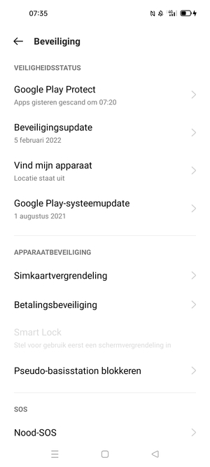 Selecteer Simkaartvergrendeling