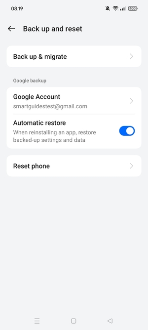 Select Google Account