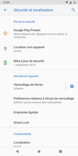 Votre téléphone est maintenant sécurisé par un écran de verrouillage.