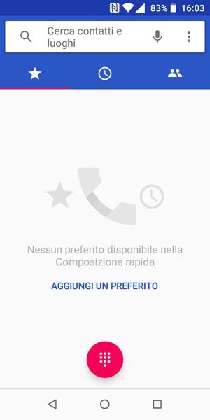 Seleziona il tasto Menu