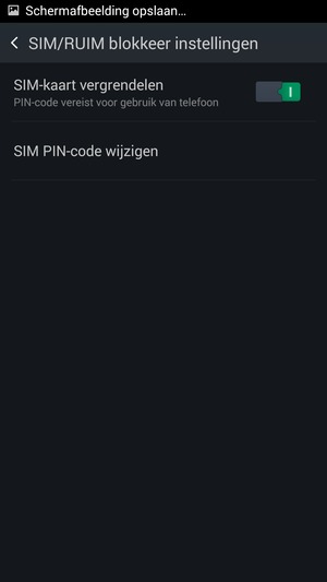 Selecteer SIM PIN-code wijzigen