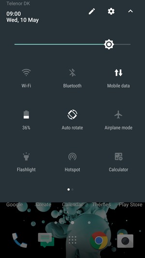 Adjust brightness to the required level