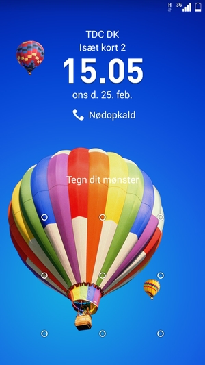 Din telefon er nu sikret med en skærmlås