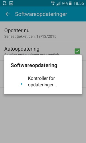 Afvent at søgningen er afsluttet