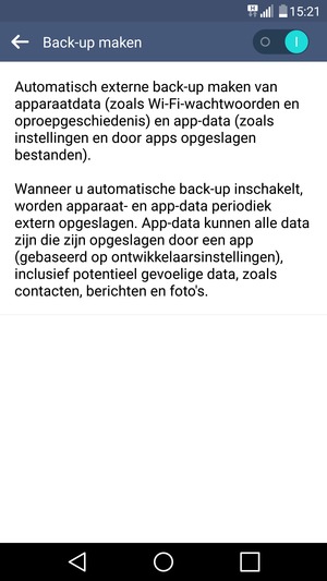Selecteer de Terug-knop
