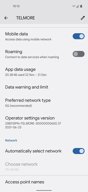 To change network if network problems occur, turn off Automatically select network
