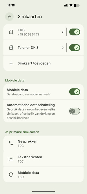 Uw eSIM is nu geactiveerd