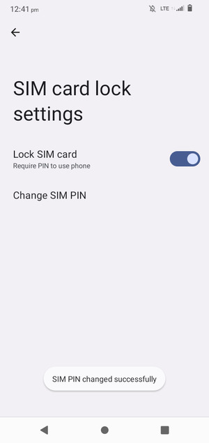 Your SIM PIN has been changed
