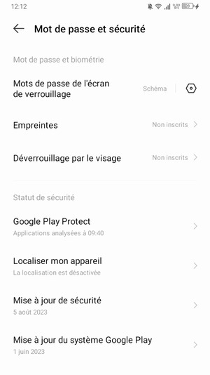 Votre téléphone est maintenant sécurisé par un écran de verrouillage