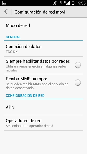 Seleccione Modo de red / Preferencias de red GSM/UMTS