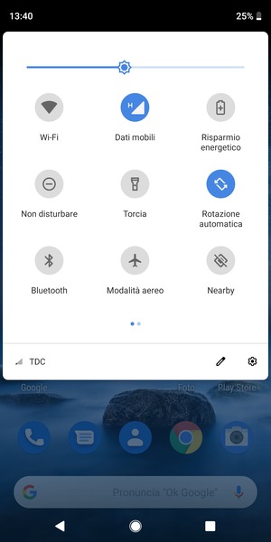Seleziona il tasto Impostazioni