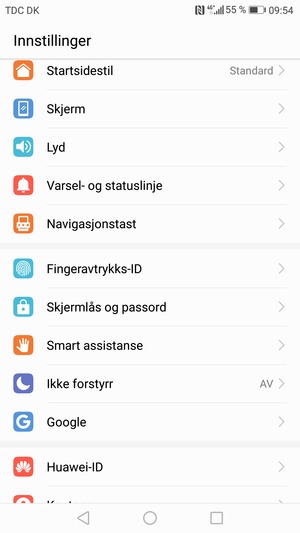 For å aktivere skjermlåsen, gå til Innstillinger-menyen og velg Skjermlås og passord