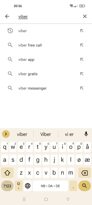 Skriv inn applikasjonsnavnet og velg Søk