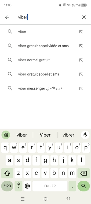 Saisissez le nom de l'appli et sélectionnez Rechercher