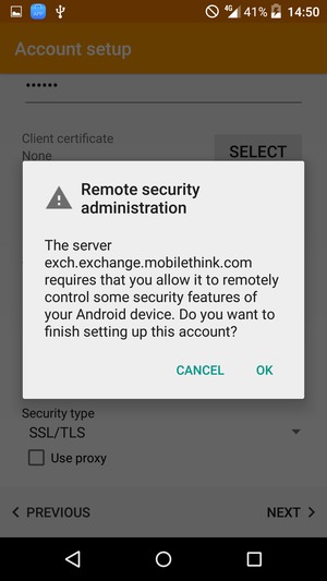 Select OK