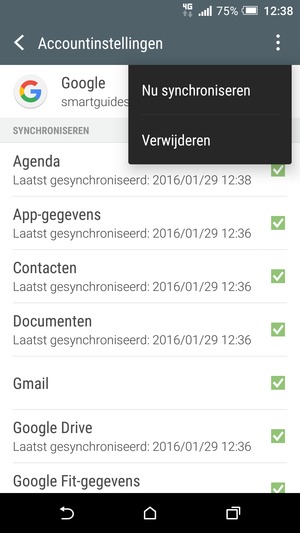 Selecteer Nu synchroniseren