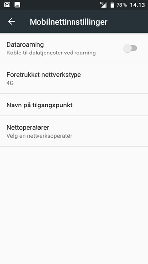 Velg Navn på tilgangspunkt