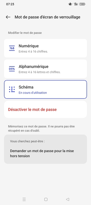 Votre téléphone est maintenant sécurisé par un écran de verrouillage