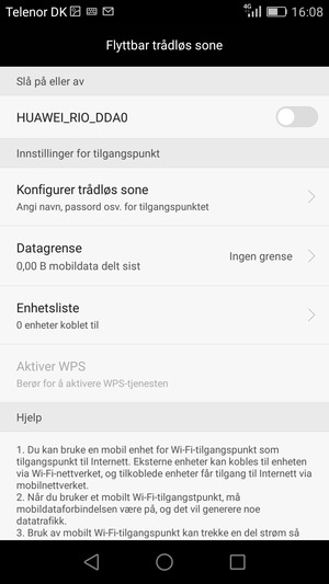 Velg Konfigurer trådløs sone