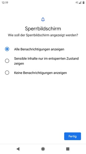 Wählen Sie die gewünschte Option und wählen Sie Fertig