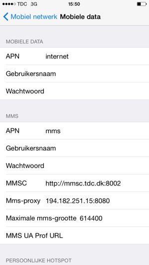 Voer internetgegevens in