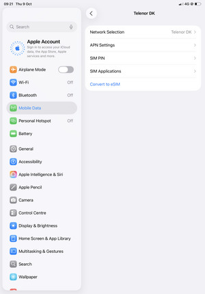 Select SIM PIN