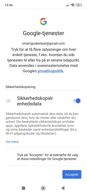 Vælg Acceptér