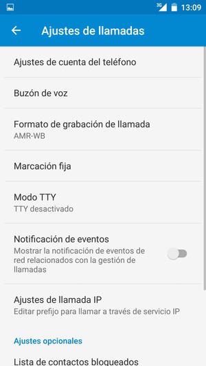 Seleccione Buzón de voz