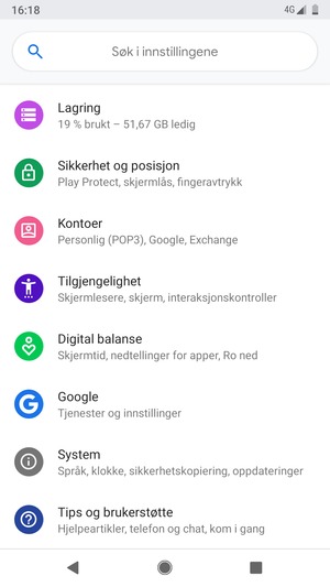 Bla til og velg Sikkerhet og posisjon