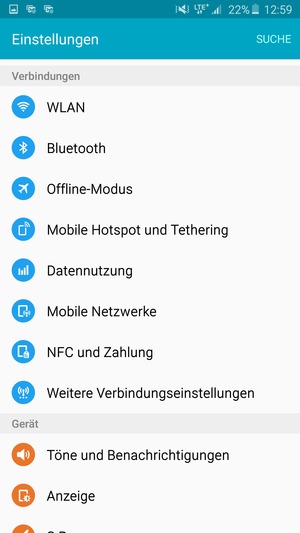 Scrollen Sie und wählen Sie Mobile Netzwerke