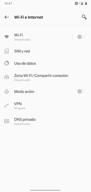 Seleccione Wi-Fi
