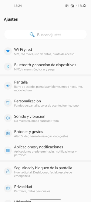 Seleccione Wi-Fi y red
