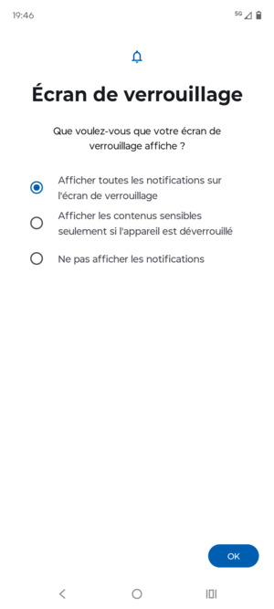 Sélectionnez votre option préférée et sélectionnez OK